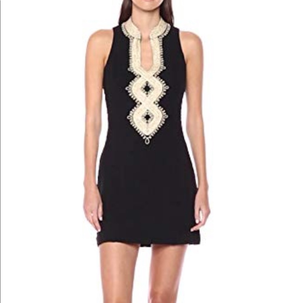 NWT Lilly Pulitzer Alexa Shift Dress Onyx Black  0